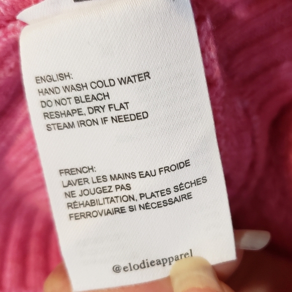 Elodie Vibrant Pink Crew Neck Sweater - Picture 7 of 7